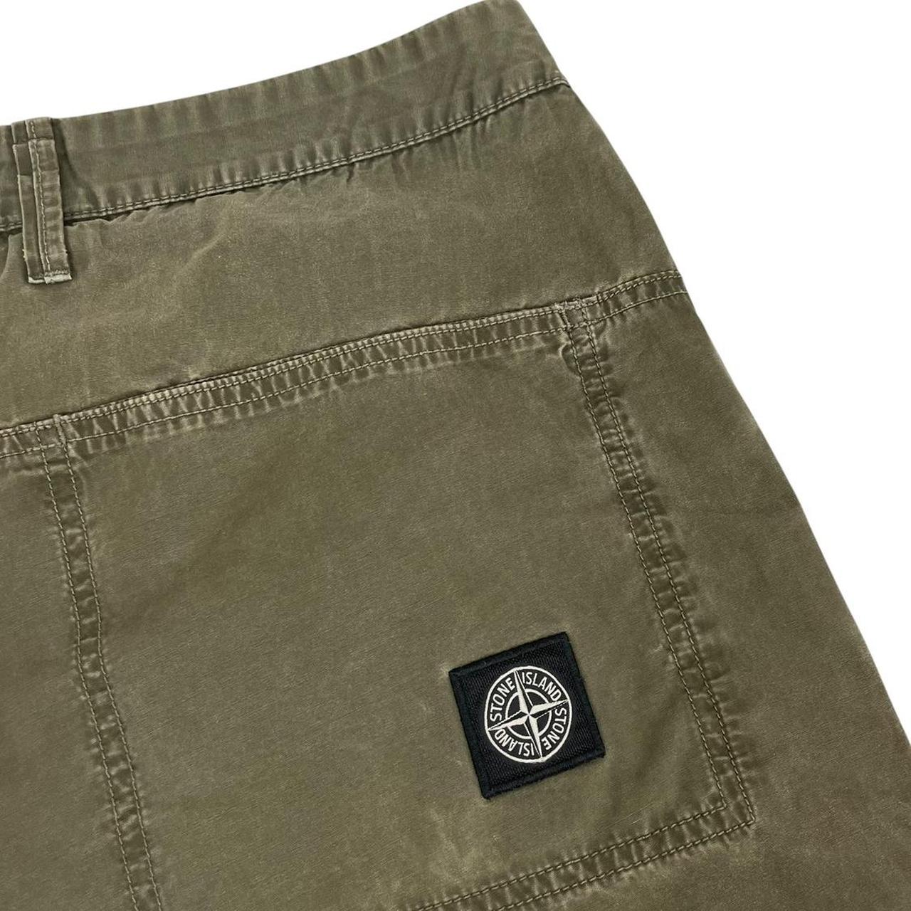 Stone Island SS 2018 Khaki Green Cotton Cargo Shorts