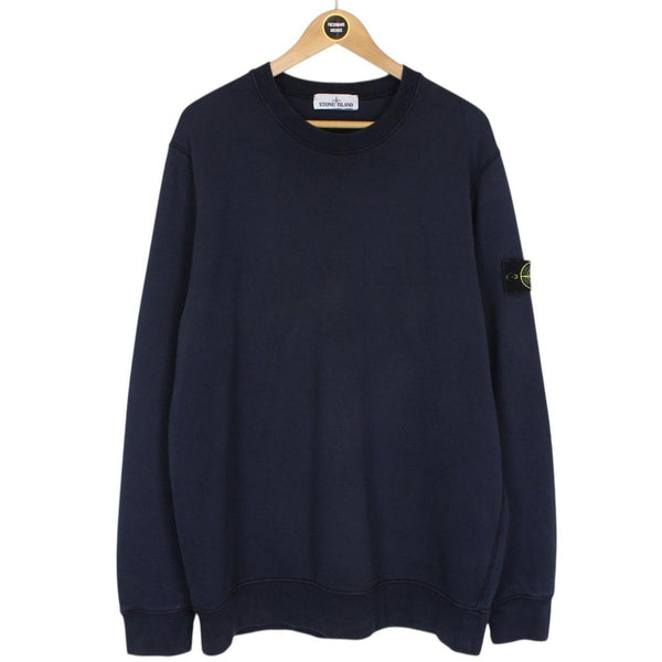 Stone Island SS 2021 Navy Blue Cotton Sweatshirt Jumper