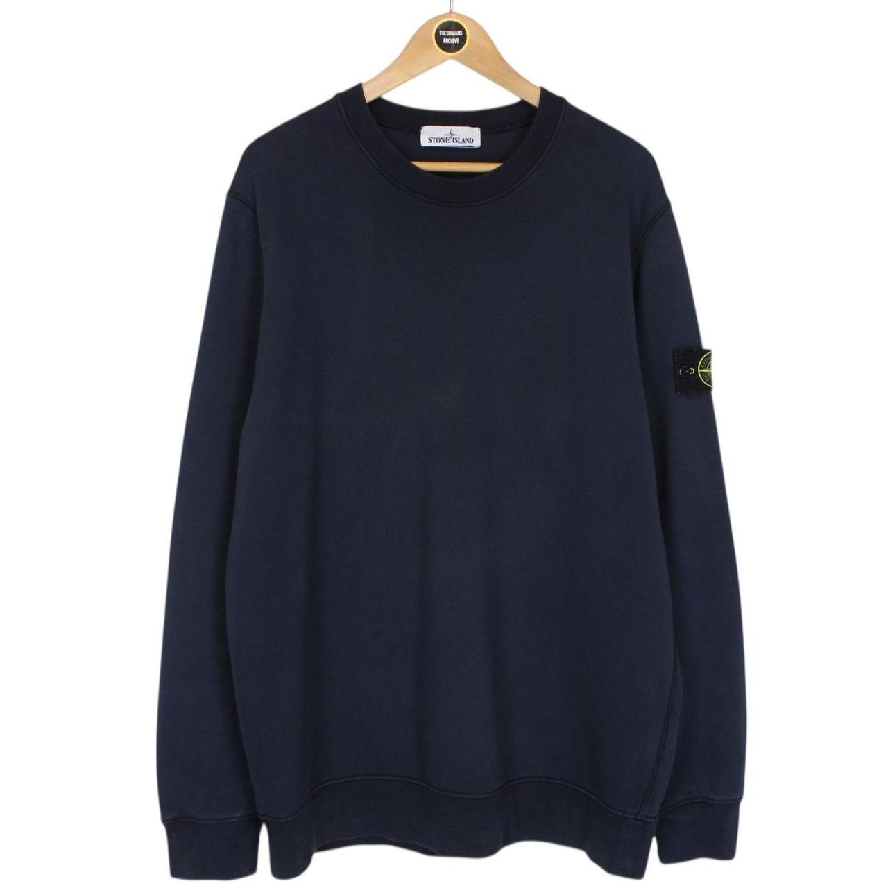 Stone Island SS 2021 Navy Blue Cotton Sweatshirt Jumper