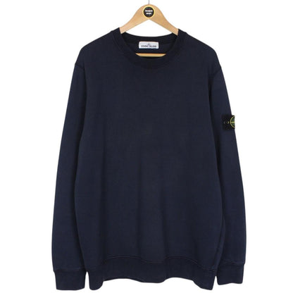 Stone Island SS 2021 Navy Blue Cotton Sweatshirt Jumper