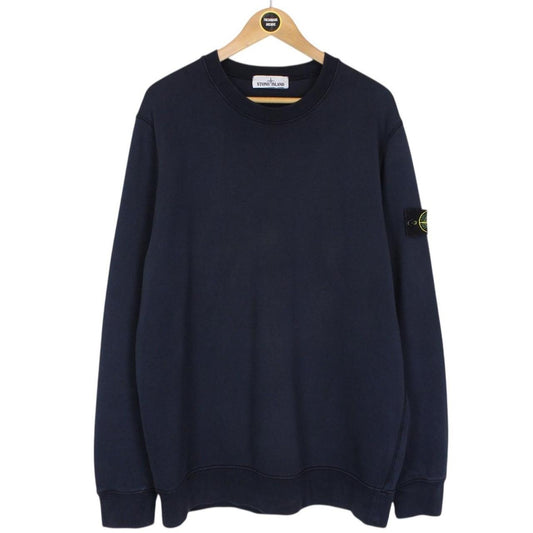 Stone Island SS 2021 Navy Blue Cotton Sweatshirt Jumper