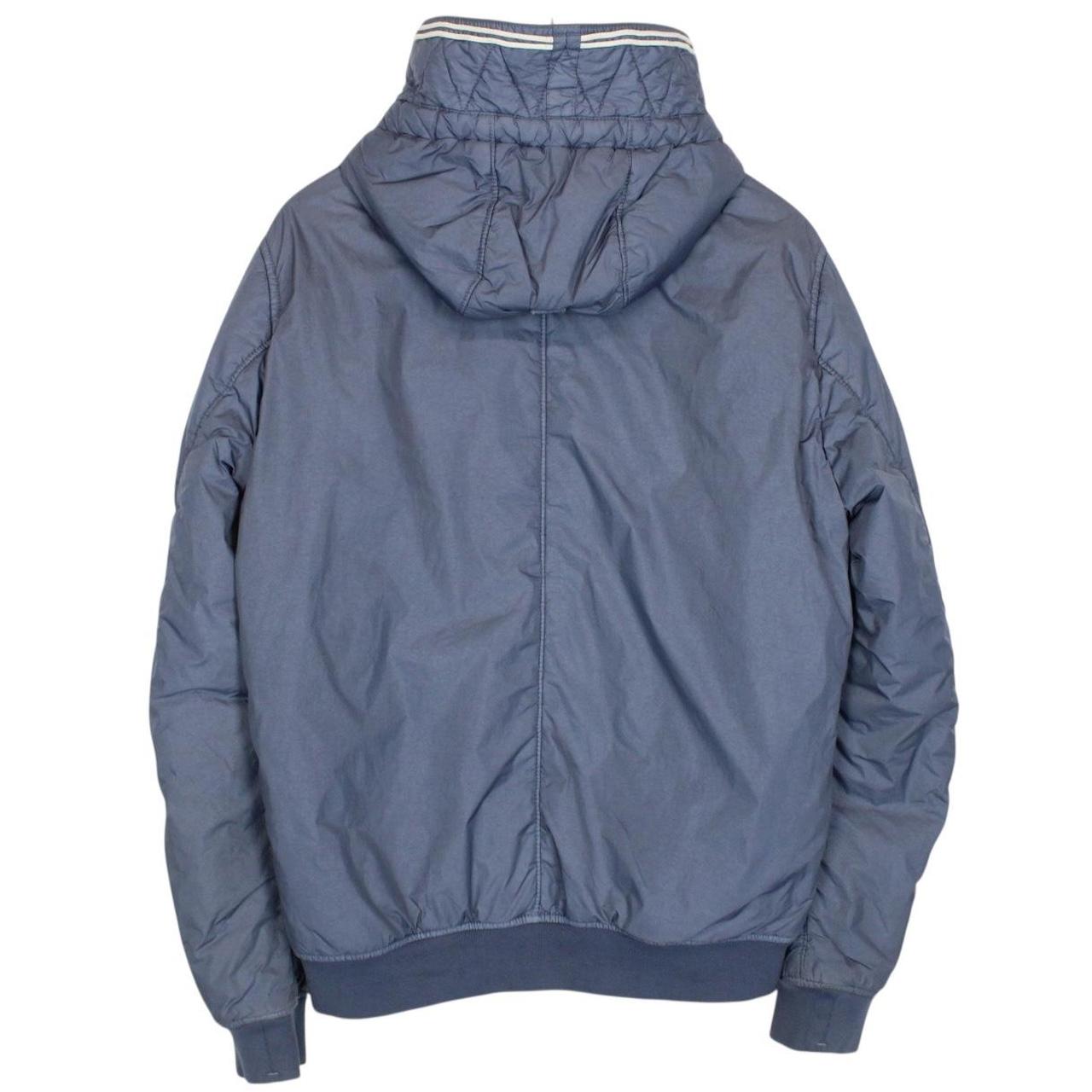 Stone Island AW 2019 Blue Garment Dyed Crinkle Reps NY Jacket