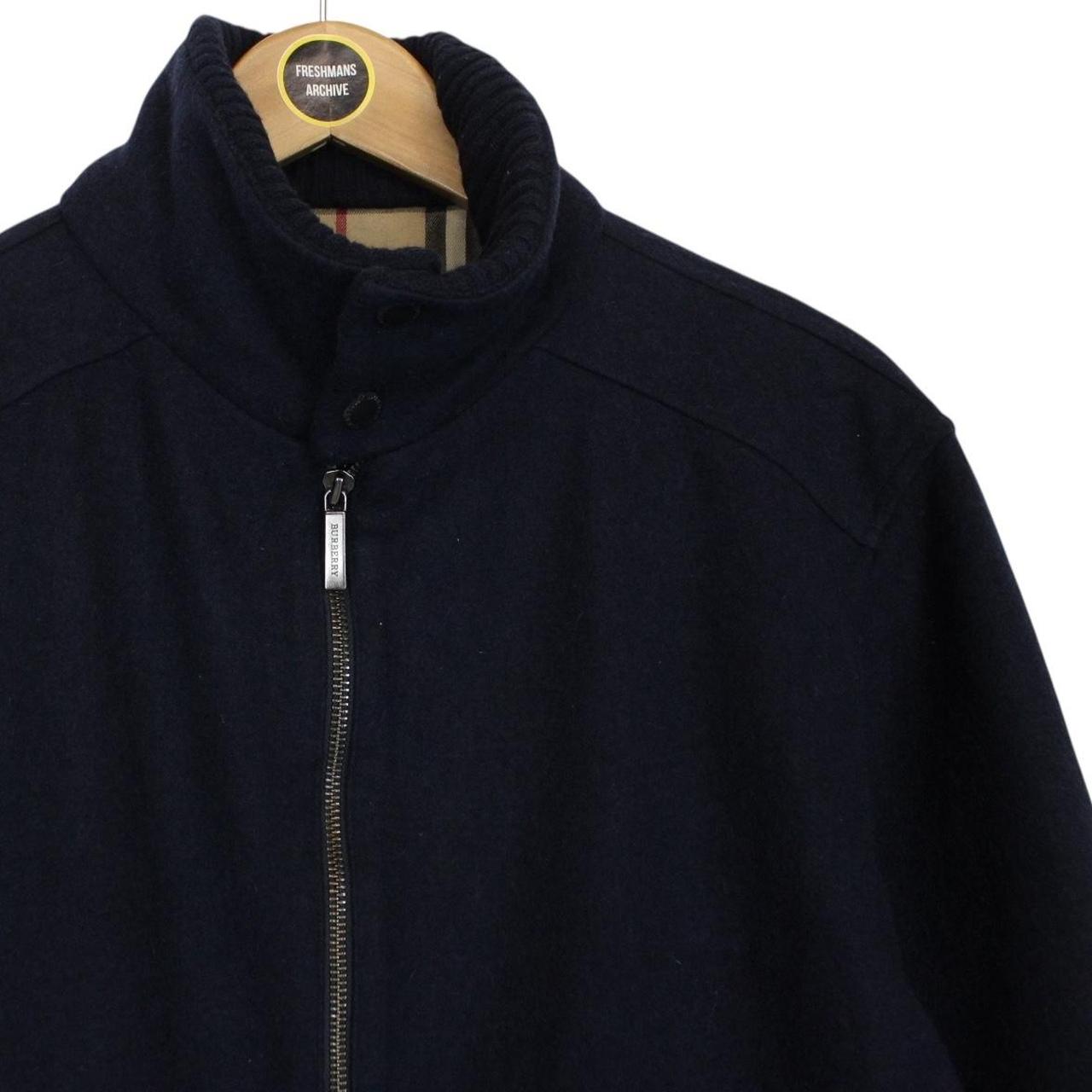 Vintage Burberry London Navy Blue Lambswool Blend Jacket