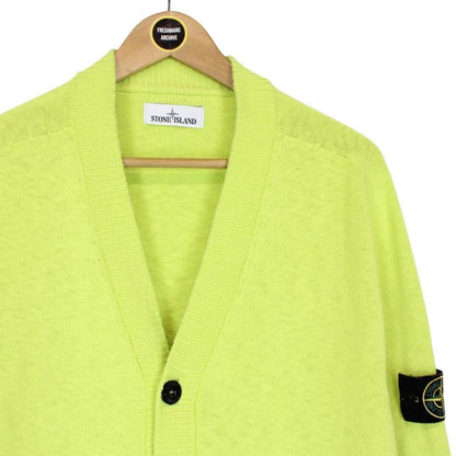 Stone Island SS 2021 Green Cotton Knit Cardigan Jumper