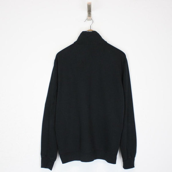 CP Company Navy Blue Goggle Lens Full Zip Cotton Sweatshirt Jumper