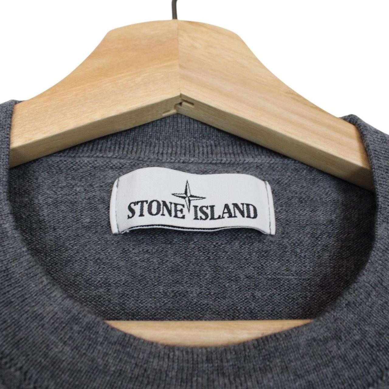 Stone Island AW 2021 Grey Wool Knit Jumper