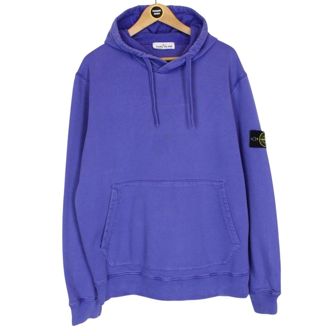 Stone Island AW 2021 Purple Cotton Hoodie Jumper