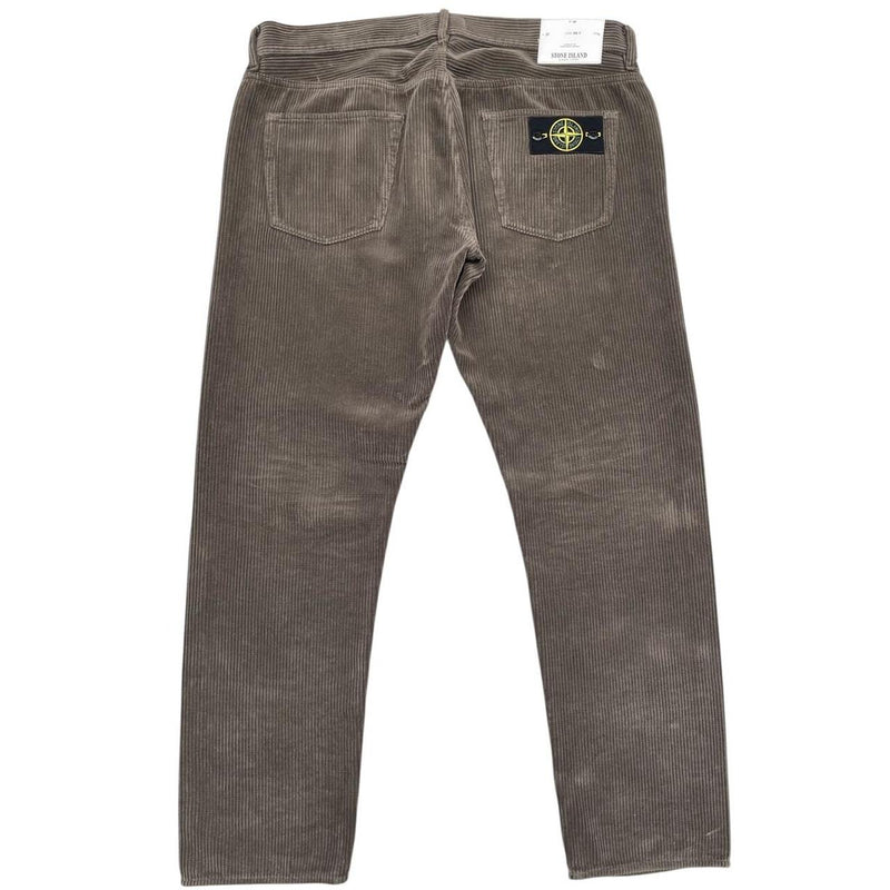 Stone Island AW 2018 Khaki Brown RE-T Fit Cotton Corduroy Trousers