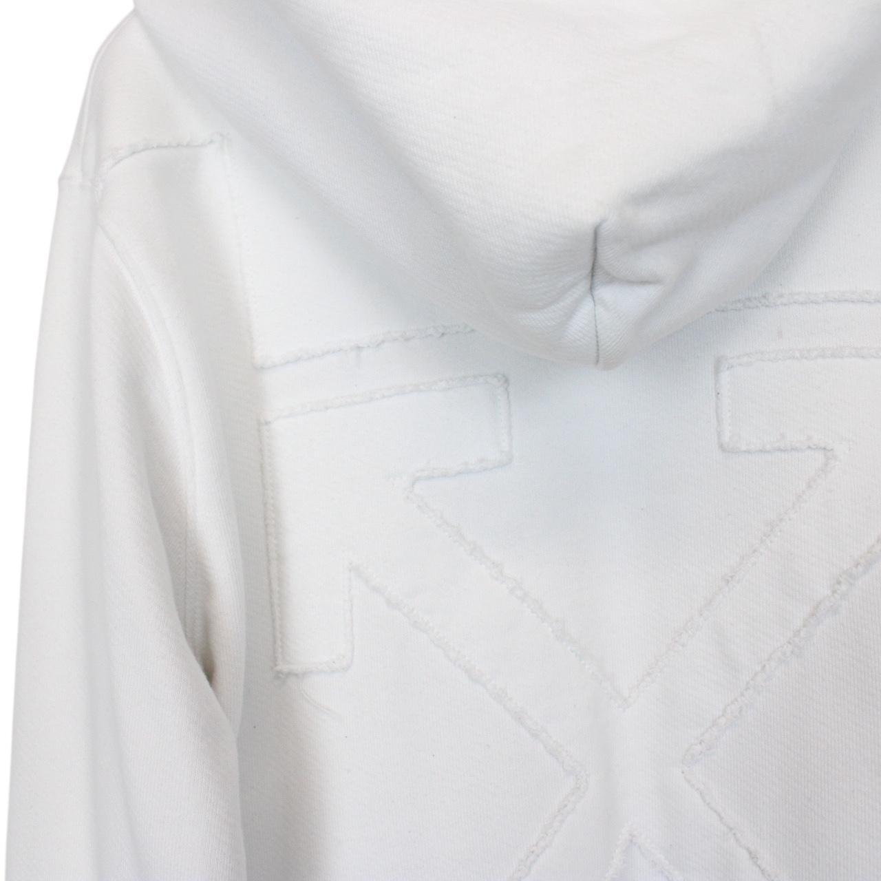 Off White White Arrows Cotton Hoodie Jumper