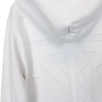 Off White White Arrows Cotton Hoodie Jumper