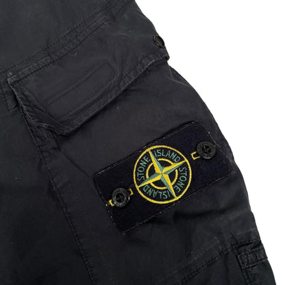 Stone Island SS 2021Black RE-T Fit Cargo Trousers