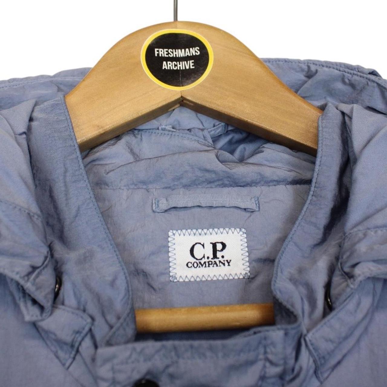 CP Company Chrome-R Blue Full Zip Nylon Goggle Jacket