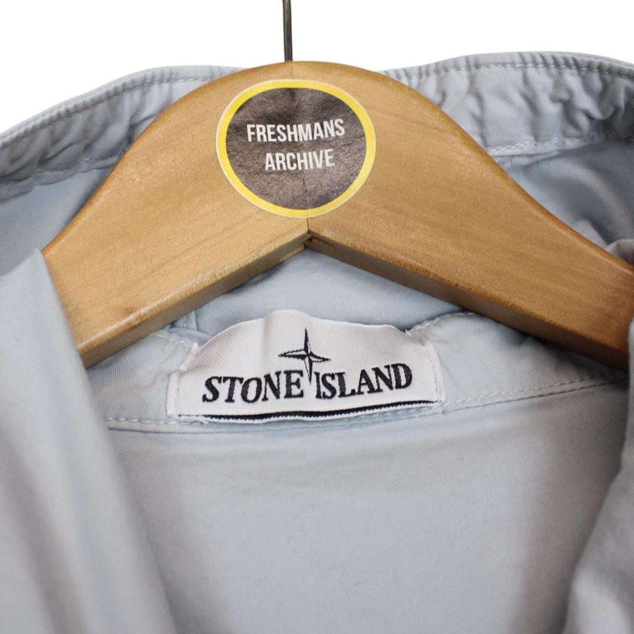 Stone Island SS 2024 Light Blue Supima Cotton Twill Stretch-TC Jacket
