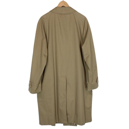 Vintage 90s Burberry Khaki Brown Single Breasted Nova Check Trench Coat