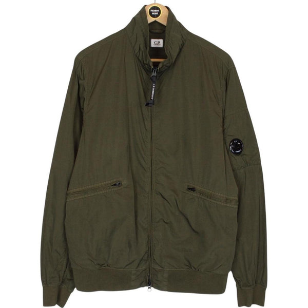 CP Company Green Full Zip Chrome-R Nylon Garment Dyed Goggle Jacket