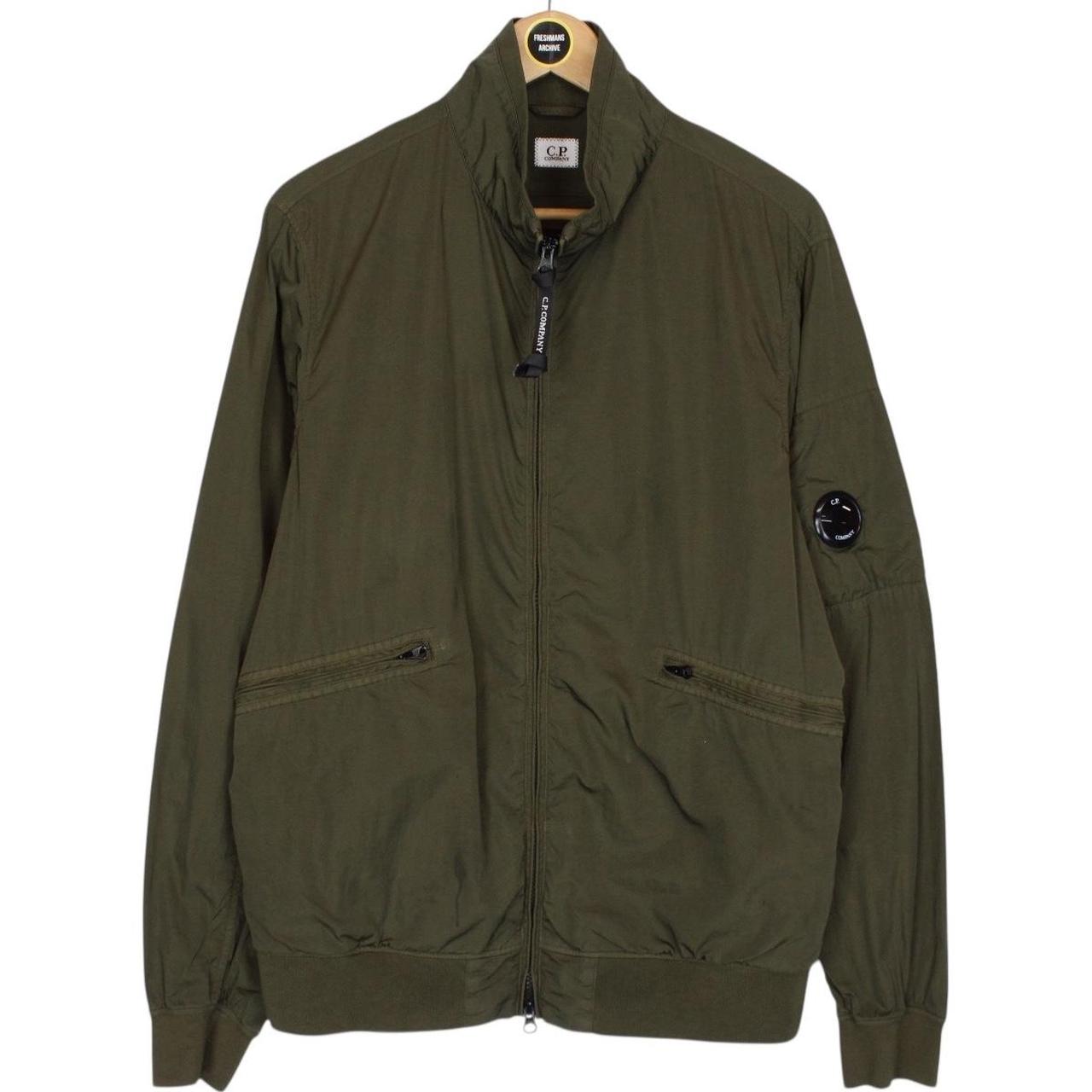 CP Company Green Full Zip Chrome-R Nylon Garment Dyed Goggle Jacket