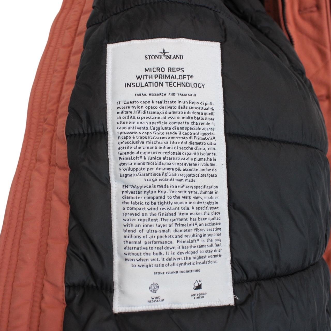 Stone Island AW 2019 Orange Micro Reps Primaloft Hooded Jacket