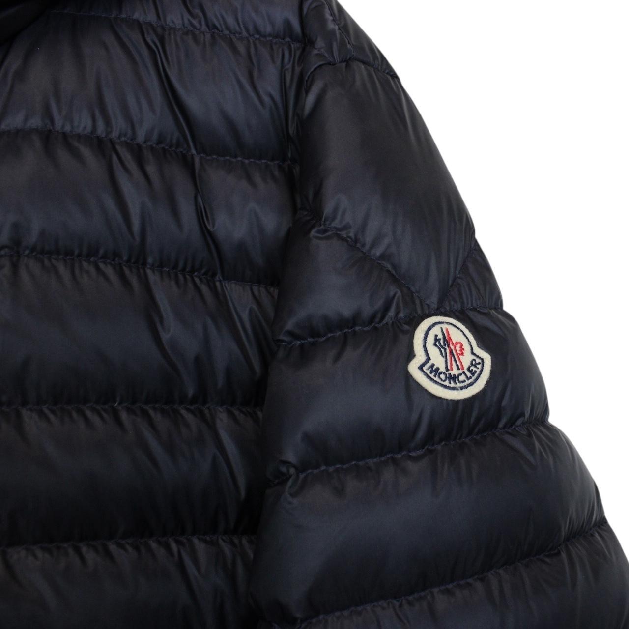 Moncler Giroux Navy Blue Longue Saison Hooded Down Jacket