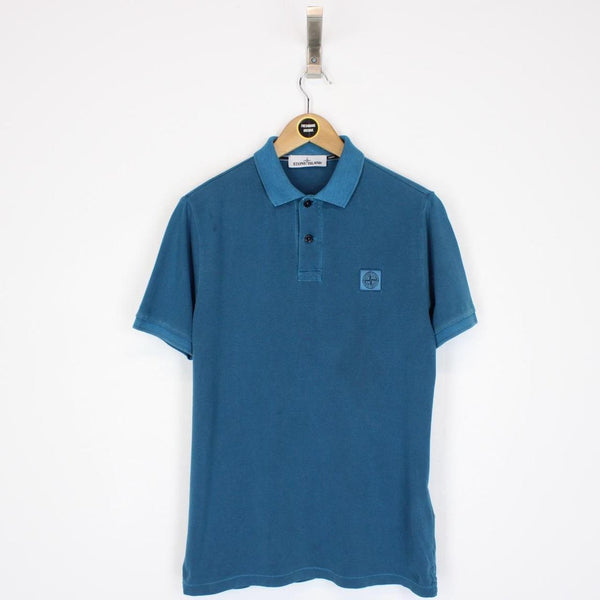 Stone Island SS 2015 Blue Short Sleeve Compass Polo Shirt