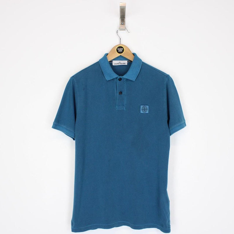 Stone Island SS 2015 Blue Short Sleeve Compass Polo Shirt