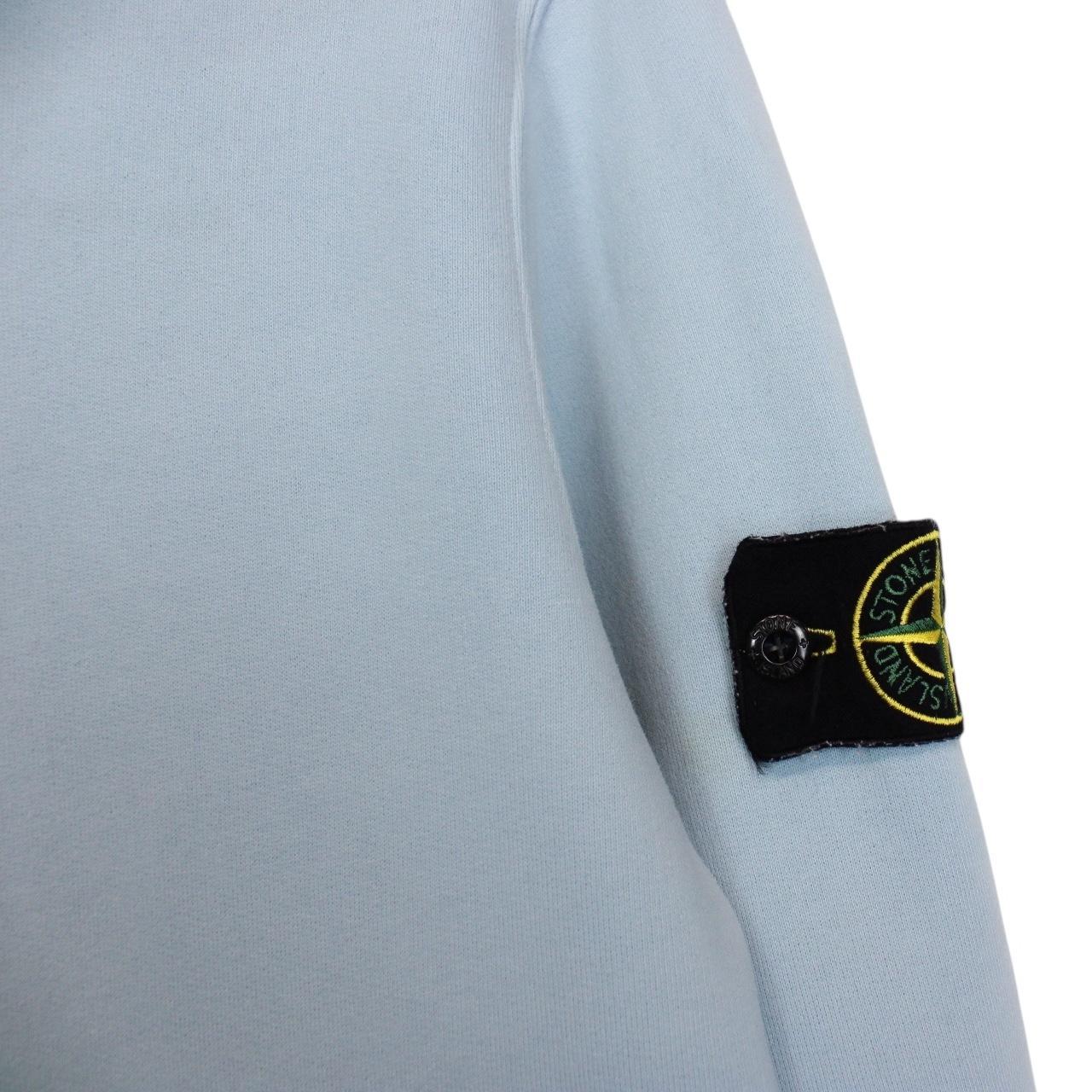 Stone Island AW 2023 Blue Cotton Hoodie Jumper