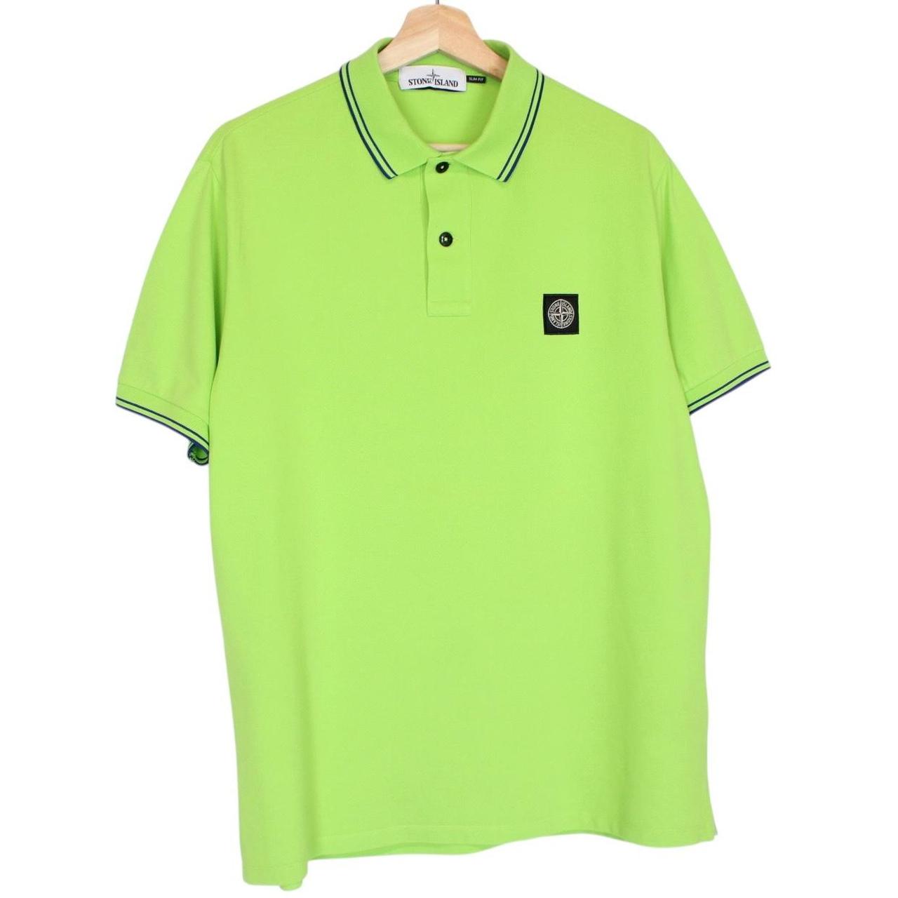 Stone Island Green Short Sleeve Compass Cotton Polo Shirt