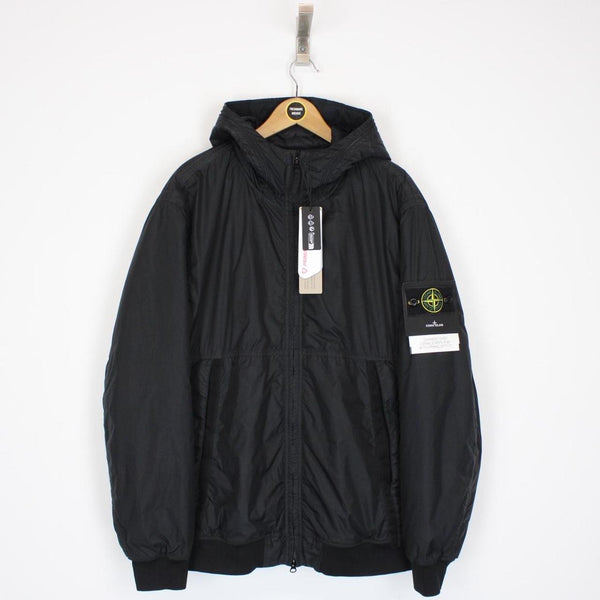 Stone Island AW 2022 Black Garment Dyed Crinkle Reps R-NY Primaloft Jacket