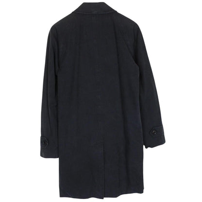 Burberry London Black Nova Check Single Breasted Cotton Trench Coat