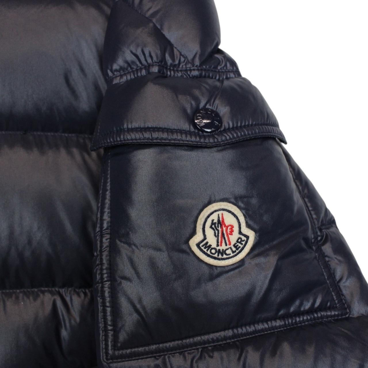 Moncler Maya Navy Blue Full Zip Hooded Down Puffer Jacket