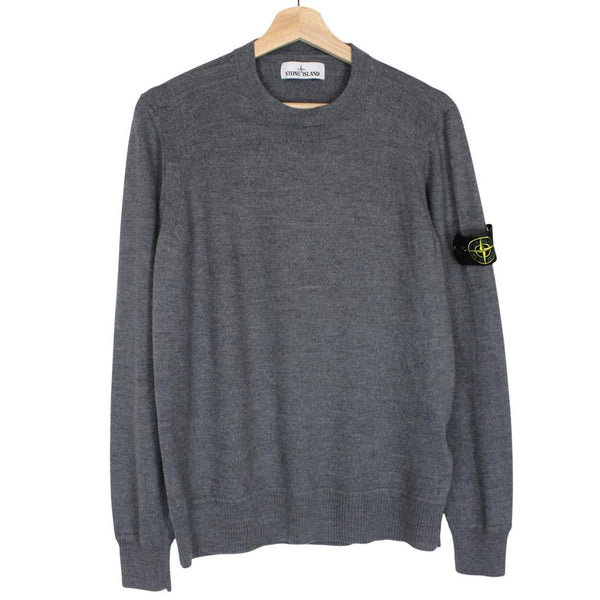 Stone Island AW 2021 Grey Wool Knit Jumper