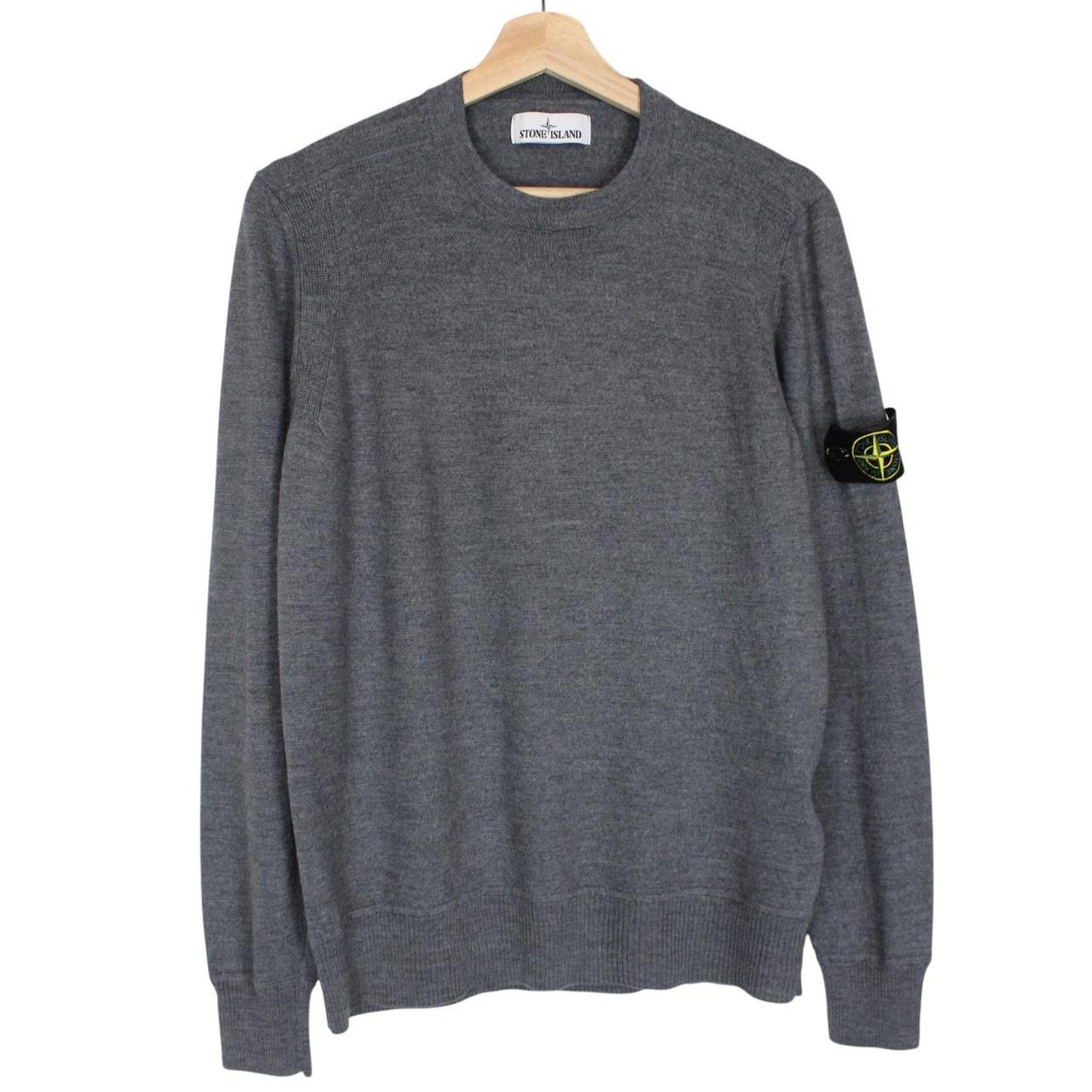 Stone Island AW 2021 Grey Wool Knit Jumper
