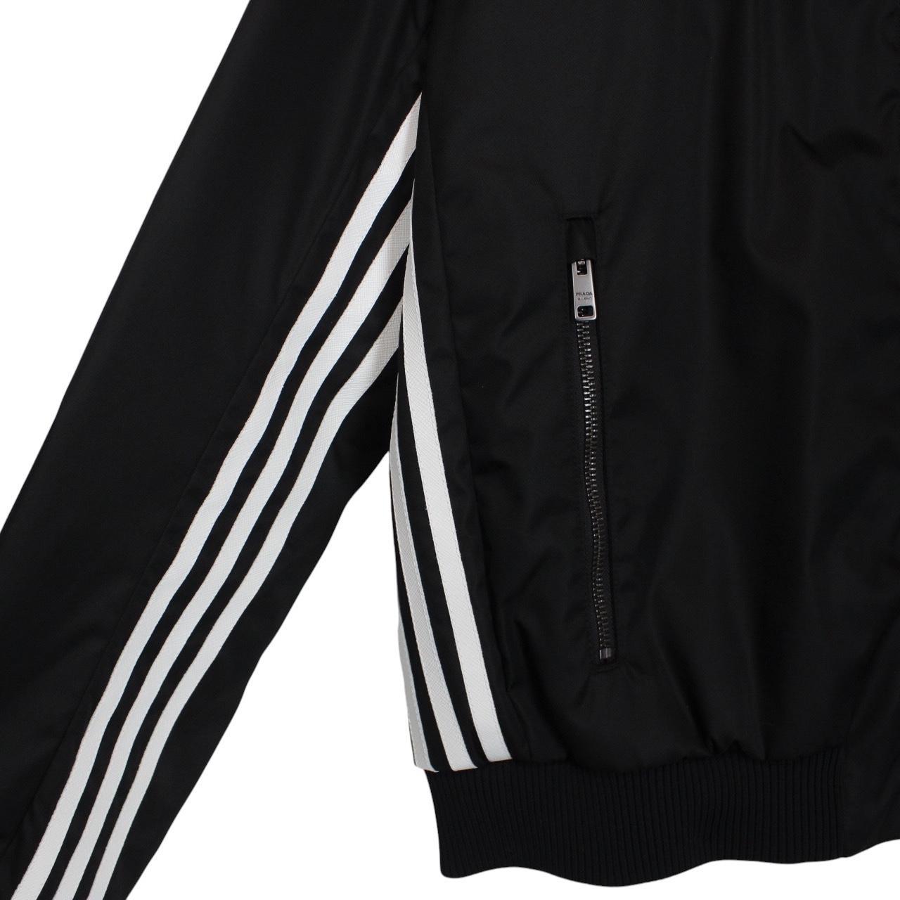 Prada x Adidas Re-Nylon Black and White Full Zip Track Jacket