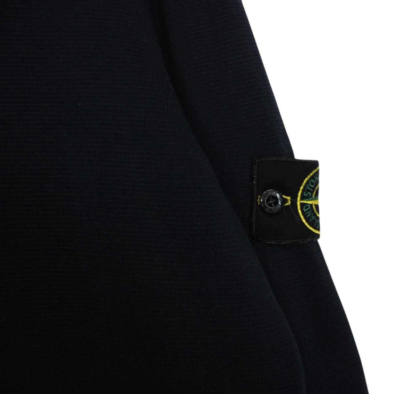 Stone Island SS 2020 Navy Blue Cotton Micro Stitch Full Zip Jumper