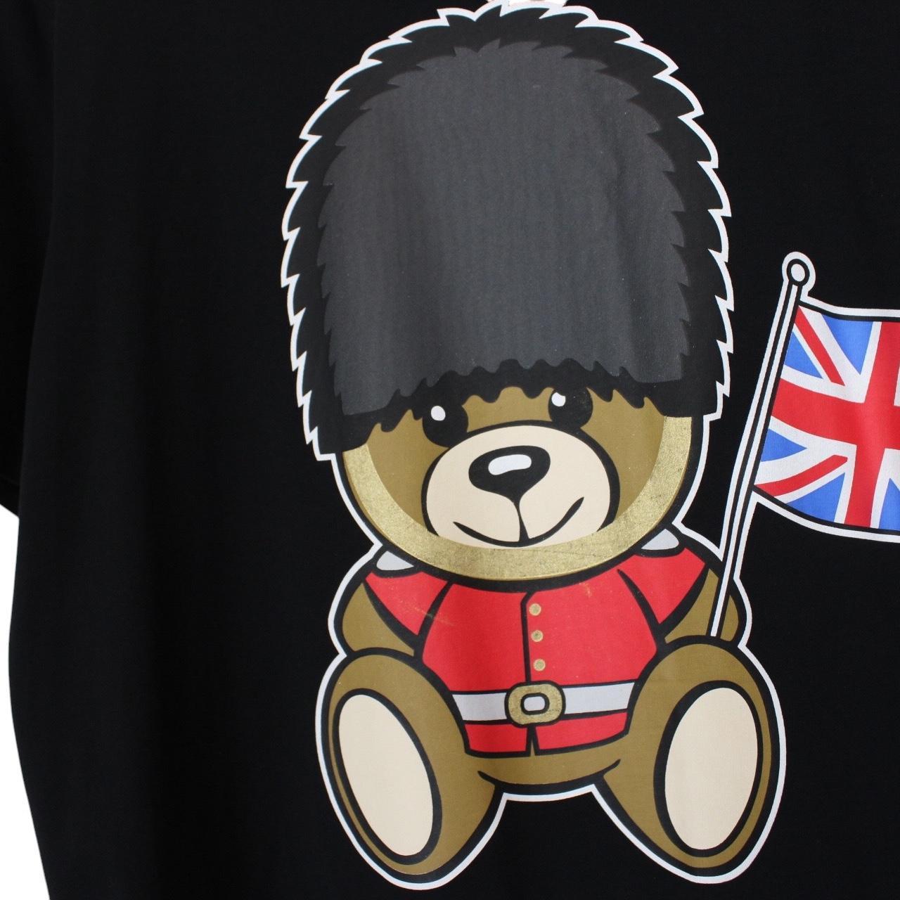 Moschino Black Short Sleeve London Teddy Bear Print T-Shirt