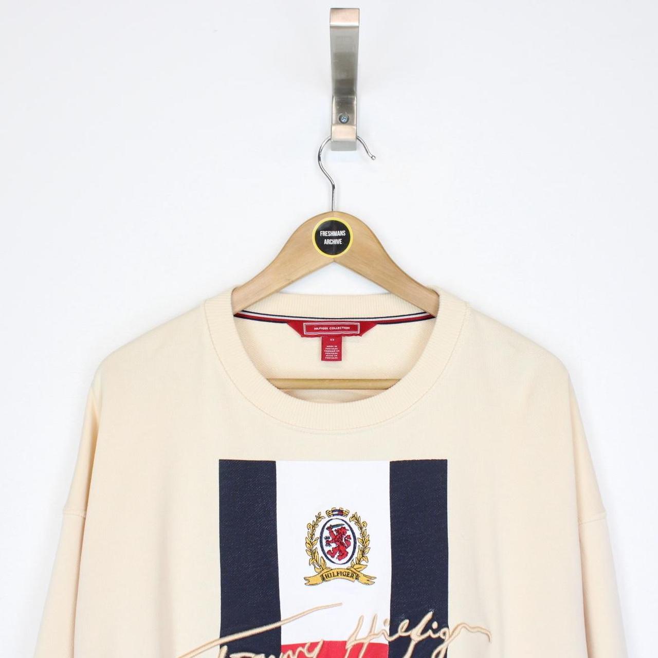 Tommy Hilfiger Collection Beige Embroidered Logo Sweatshirt Jumper