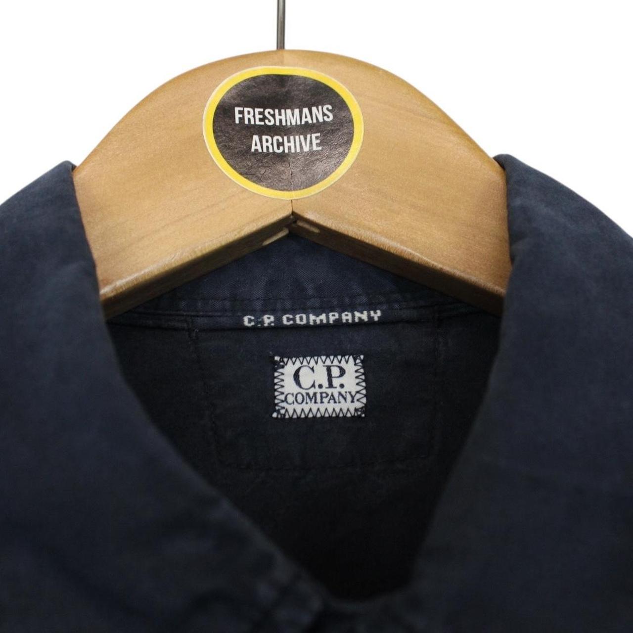 CP Company Navy Blue Cotton Long Sleeve Lens Shirt