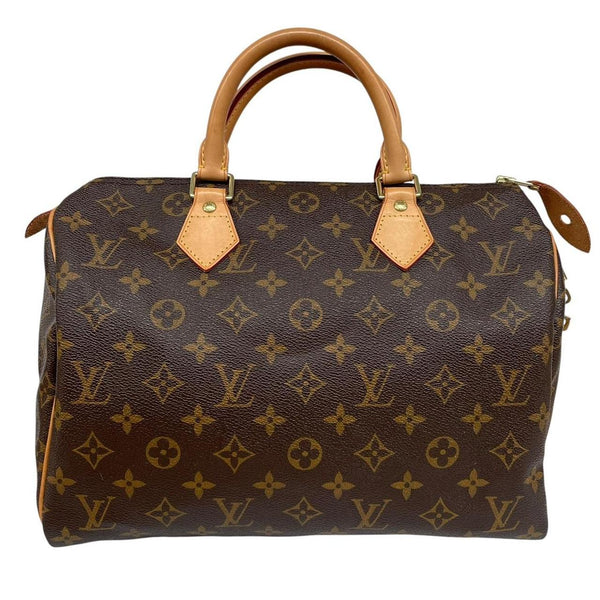 Louis Vuitton Speedy 30 Brown and Beige Monogram Coated Canvas Bag