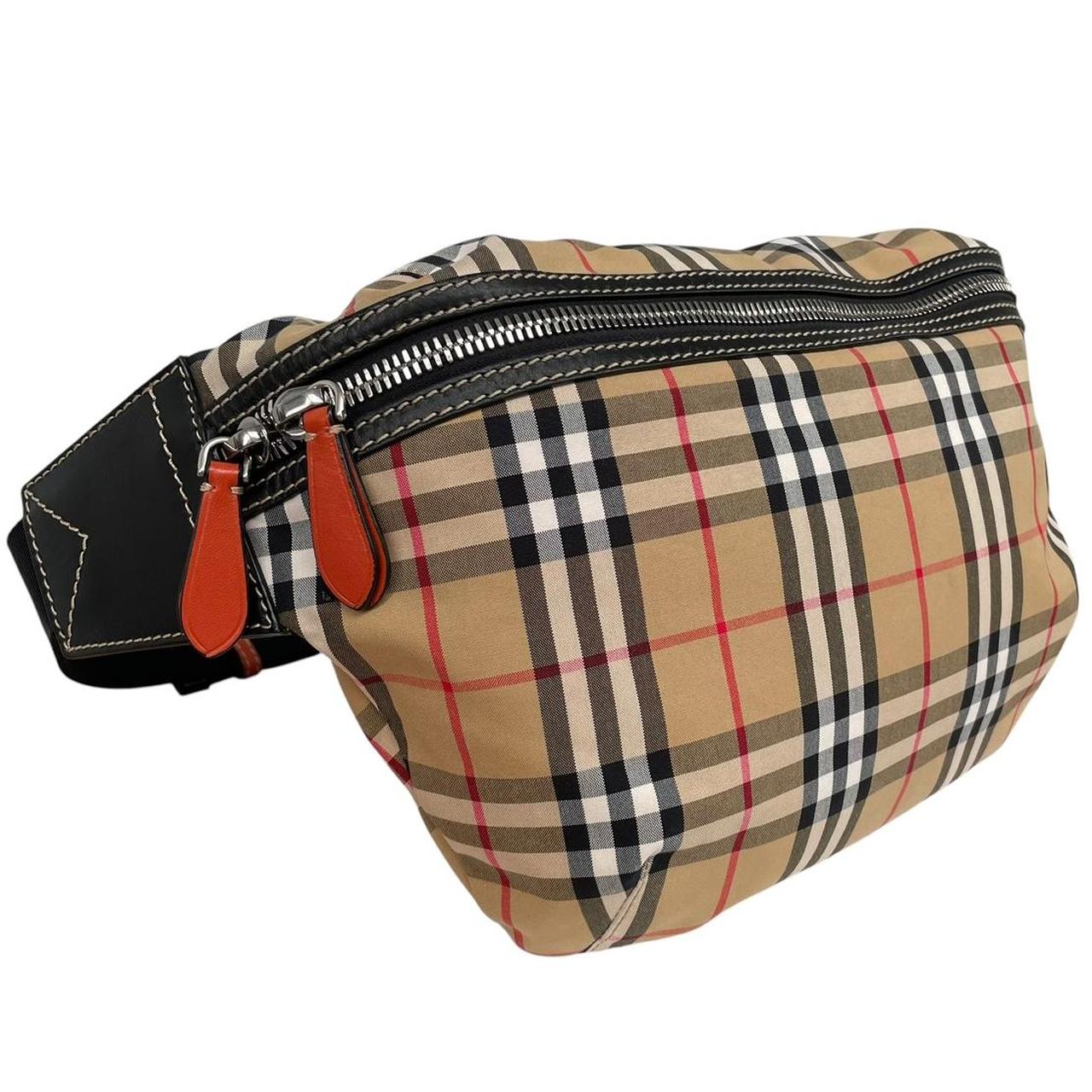 Burberry Beige and Black Nylon Nova Check Bum Bag
