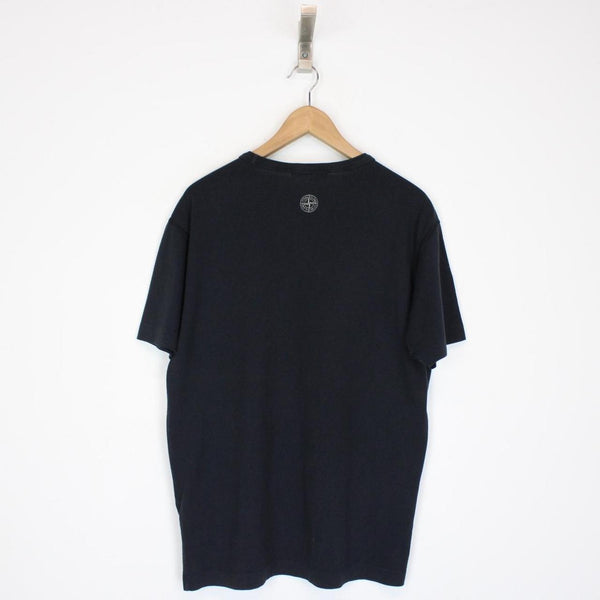 Stone Island AW 2019 Black Short Sleeve Logo Print Cotton T-Shirt