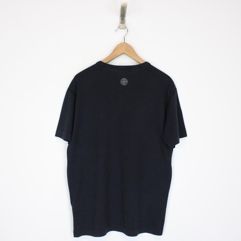 Stone Island AW 2019 Black Short Sleeve Logo Print Cotton T-Shirt