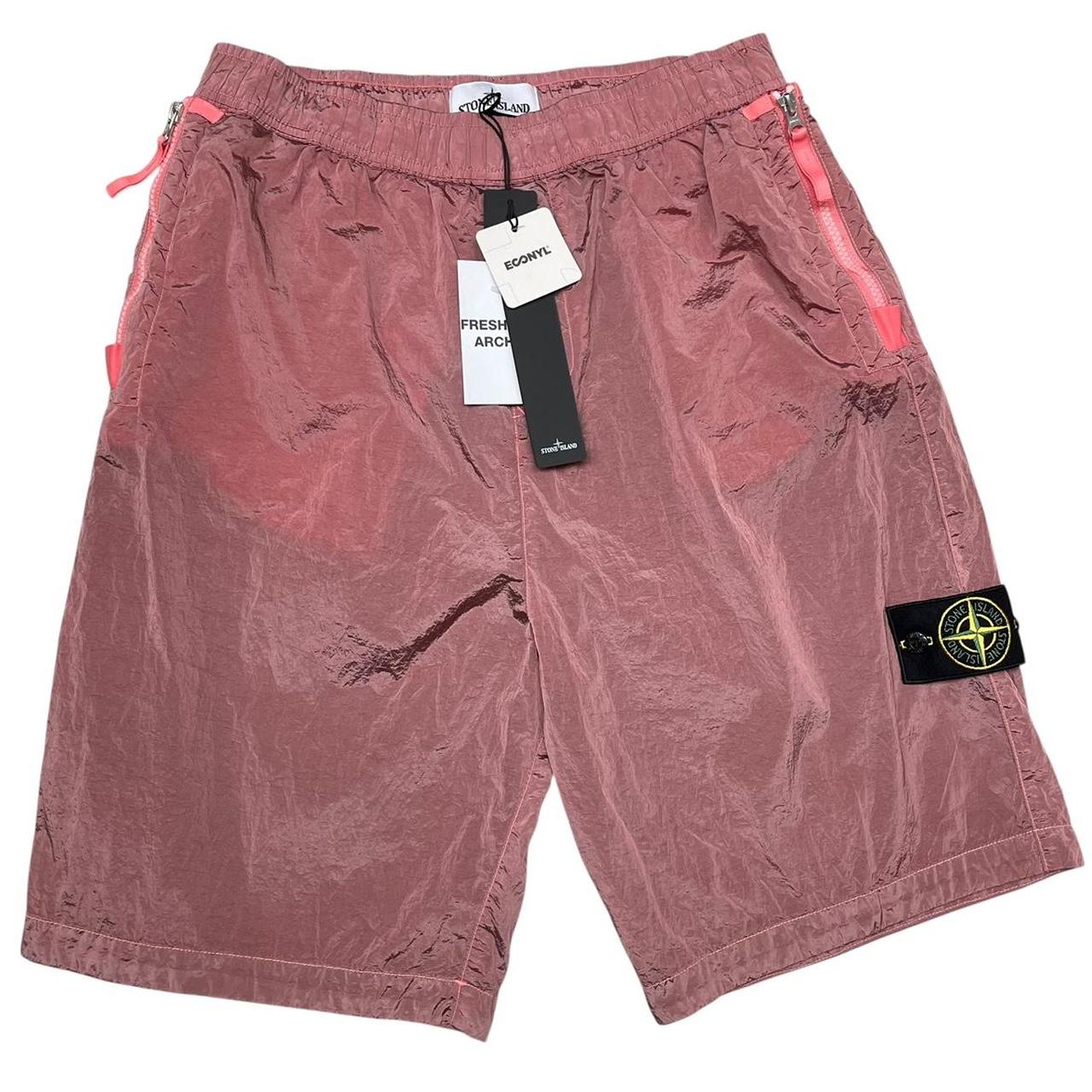 Stone Island SS 2023 Coral Pink Econyl Nylon Shorts