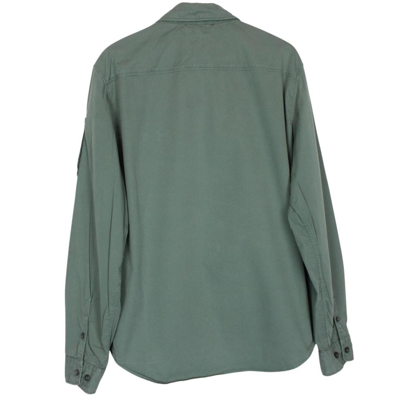 CP Company Green Full Zip Cotton Lens Overshirt Jacket