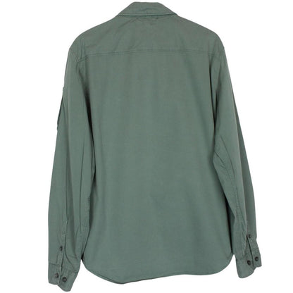 CP Company Green Full Zip Cotton Lens Overshirt Jacket