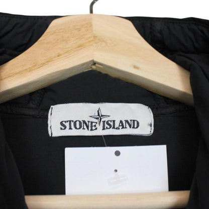 Stone Island AW 2020 Black Loom Woven Chambers Stretch Nylon TC Down Jacket