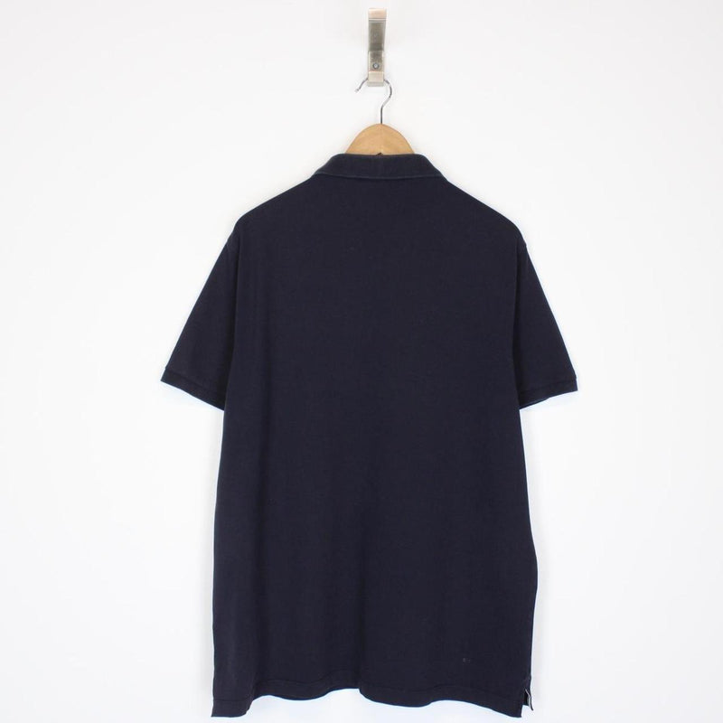 Stone Island SS 2021 Navy Blue Short Sleeve Compass Polo Shirt