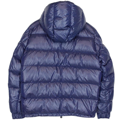 Moncler Maya Navy Blue Full Zip Hooded Down Puffer Jacket