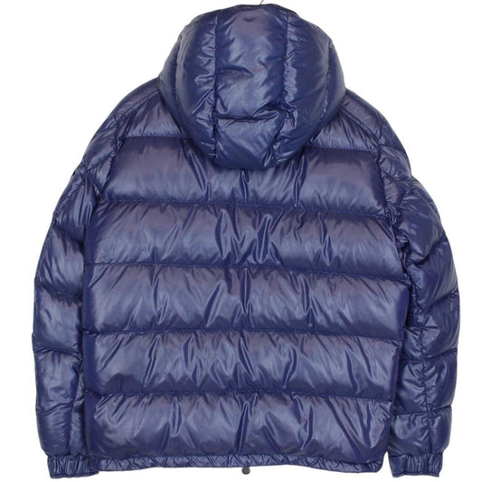 Moncler Maya Navy Blue Full Zip Hooded Down Puffer Jacket
