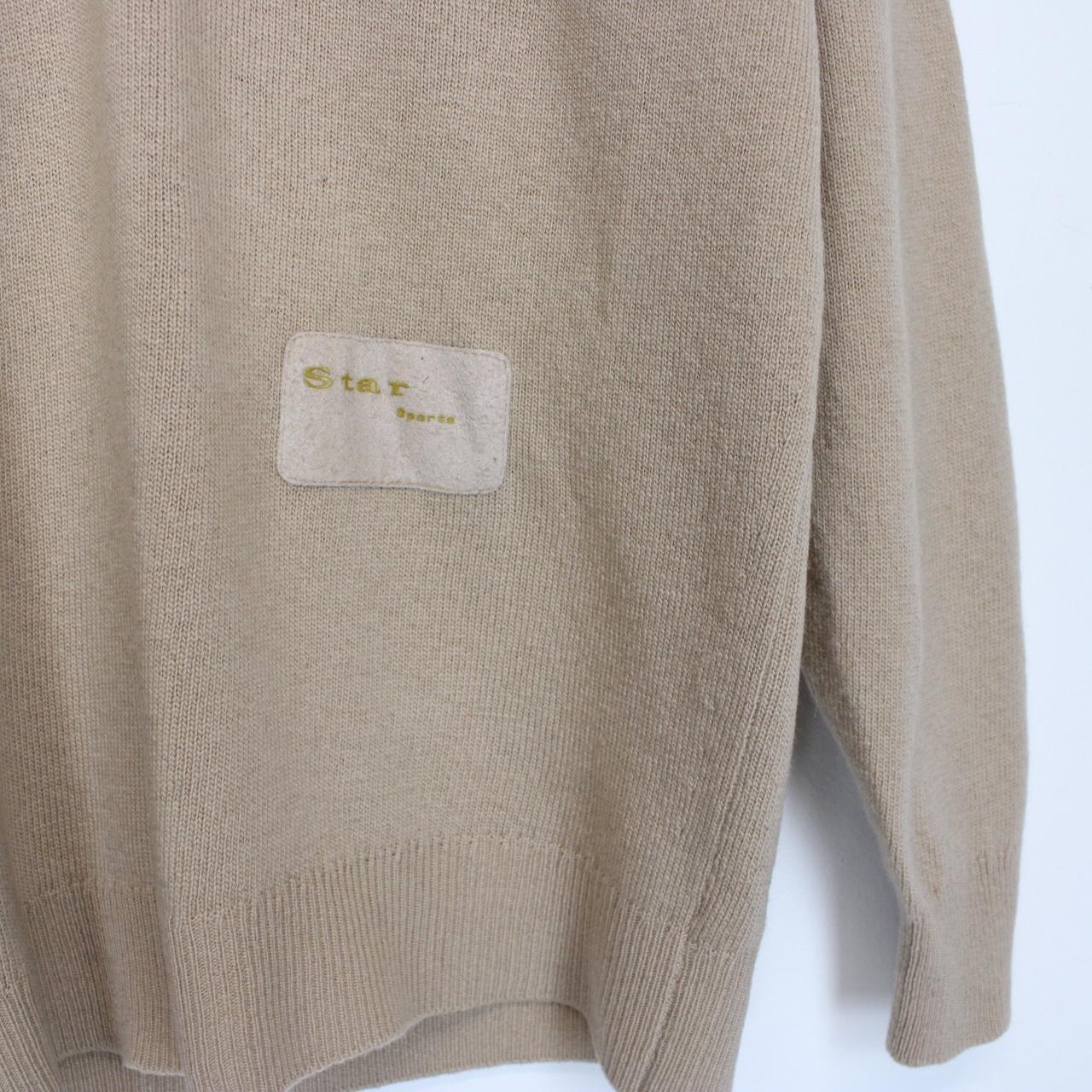 Vintage 90s Burberry Tan Brown Lambswool Knit Jumper