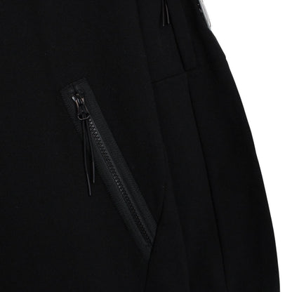 CP Company Black Diagonal Raised Fleece Cotton 1/4 Zip Lens Sweatshirt