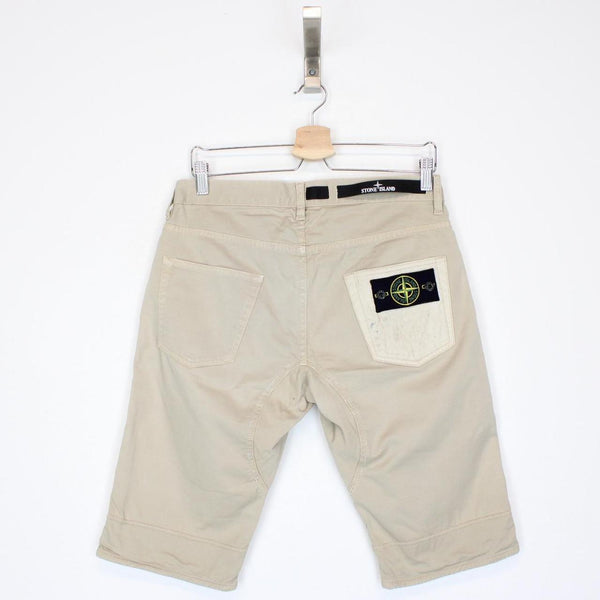 Stone Island SS 2015 Beige Bermuda Cotton Reflective Pocket Shorts